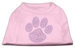 Purple Paw Rhinestud Shirts Light Pink L (14)