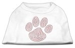 Red Paw Rhinestud Shirts White L (14)