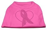 Pink Ribbon Rhinestone Shirts Bright Pink L (14)
