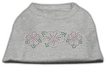 Tropical Flower Rhinestone Shirts Grey L (14)
