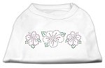 Tropical Flower Rhinestone Shirts White L (14)