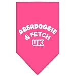Aberdoggie UK Screen Print Bandana Bright Pink Large