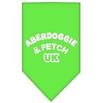 Aberdoggie UK Screen Print Bandana Lime Green Large