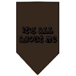 It's All About Me Screen Print Bandana Cocoa Small