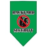 Backyard Security Screen Print Bandana Emerald Green Large