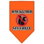 Backyard Security Screen Print Bandana Orange Large