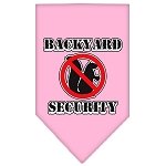 Backyard Security Screen Print Bandana Light Pink Large