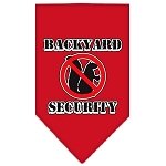Backyard Security Screen Print Bandana Red Large