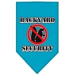 Backyard Security Screen Print Bandana Turquoise Large