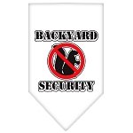 Backyard Security Screen Print Bandana White Large