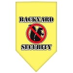 Backyard Security Screen Print Bandana Yellow Large