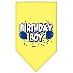 Birthday Boy Screen Print Bandana Yellow Large