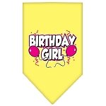 Birthday girl Screen Print Bandana Yellow Large