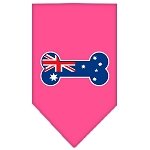Bone Flag Australian  Screen Print Bandana Bright Pink Large