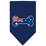 Bone Flag Australian  Screen Print Bandana Navy Blue large