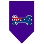 Bone Flag Australian  Screen Print Bandana Purple Large