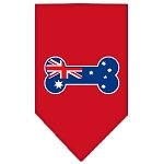 Bone Flag Australian  Screen Print Bandana Red Large