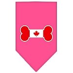 Bone Flag Canadian  Screen Print Bandana Bright Pink Large