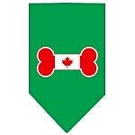 Bone Flag Canadian  Screen Print Bandana Emerald Green Large
