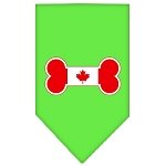 Bone Flag Canadian  Screen Print Bandana Lime Green Large