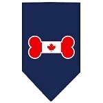 Bone Flag Canadian  Screen Print Bandana Navy Blue large