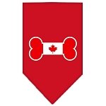 Bone Flag Canadian  Screen Print Bandana Red Large