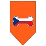 Bone Flag Czech Republic  Screen Print Bandana Orange Large