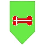 Bone Flag Denmark  Screen Print Bandana Lime Green Large