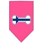 Bone Flag Finland  Screen Print Bandana Bright Pink Large