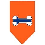 Bone Flag Finland  Screen Print Bandana Orange Large