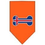 Bone Flag Iceland  Screen Print Bandana Orange Large