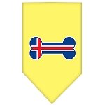 Bone Flag Iceland  Screen Print Bandana Yellow Large