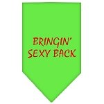 Bringin Sexy Back Screen Print Bandana Lime Green Large