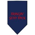 Bringin Sexy Back Screen Print Bandana Navy Blue large