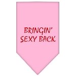 Bringin Sexy Back Screen Print Bandana Light Pink Large