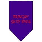 Bringin Sexy Back Screen Print Bandana Purple Large