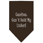 Can't Hold My Licker  Screen Print Bandana Cocoa Large