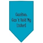 Can't Hold My Licker  Screen Print Bandana Turquoise Large