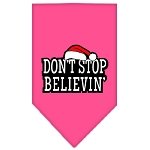 Dont Stop Believin Screen Print Bandana Bright Pink Large