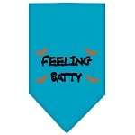 Feeling Batty Screen Print Bandana Turquoise Large