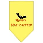 Happy Halloween Screen Print Bandana Yellow Large