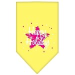 Scribble Happy Holidays Screen Print Bandana Yellow Large