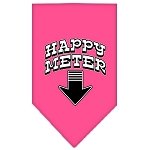 Happy Meter Screen Print Bandana Bright Pink Large