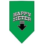Happy Meter Screen Print Bandana Emerald Green Large