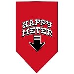 Happy Meter Screen Print Bandana Red Large
