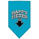 Happy Meter Screen Print Bandana Turquoise Large