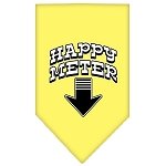 Happy Meter Screen Print Bandana Yellow Large