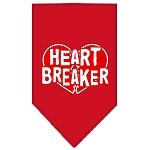 Heart Breaker Screen Print Bandana Red Large