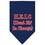 Head elf In Charge Screen Print Bandana Navy Blue large