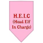 Head elf In Charge Screen Print Bandana Light Pink Large